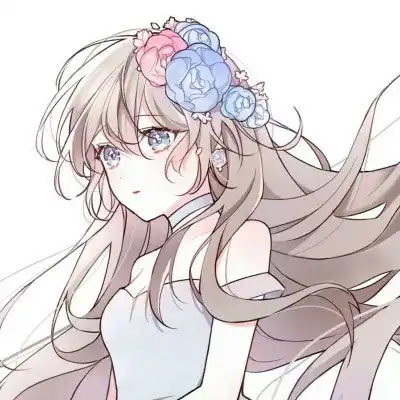  可爱唯美动漫女生头像长发漂亮的二次元女孩图片