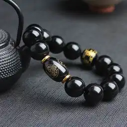  天然红玛瑙黑曜石情侣款十二生肖本命佛守护神手链2013
