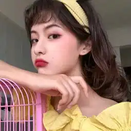 萌呆呆的个性少女头像