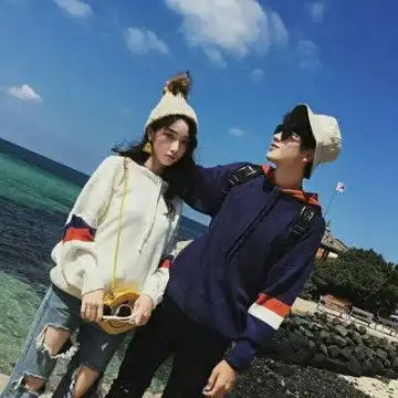  可爱搞怪双人情侣头像不要离开一辈子