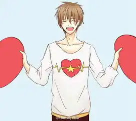  两张卡通头像对起来中间有颗心