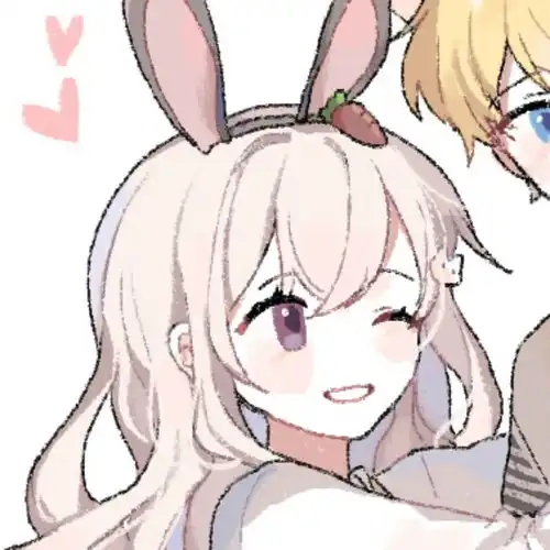  手绘动漫插画情侣头像