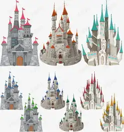  扁平城堡设计素材图片免费下载高清装饰图案psd千库网图片编号6142439