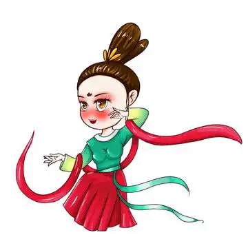  敦煌飞天神女插画