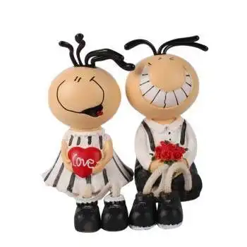  七夕情人节礼物女创意结婚生日礼品男love吊脚娃娃情侣玩偶家居装饰品摆件型号1情侣娃娃