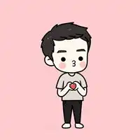  手绘情侣qq头像幸福般配的一对