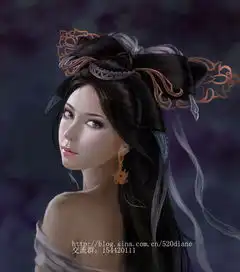  photoshop绘制小倩头像教程2