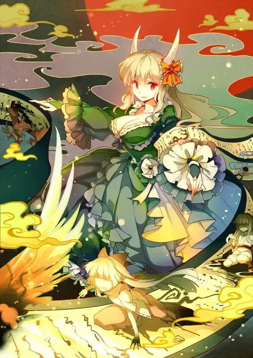  动漫人物壁纸上白泽慧音