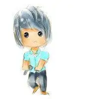  手绘卡通情侣头像一对