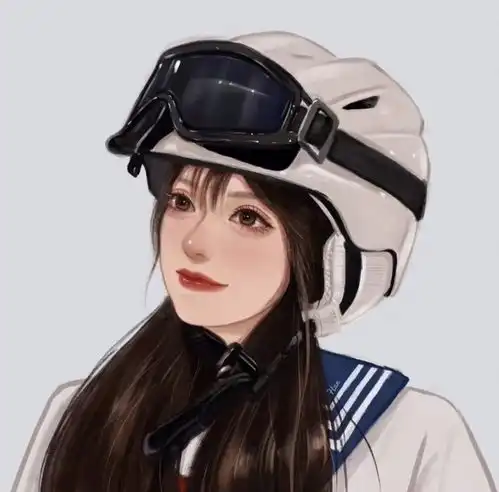  情侣头像头盔细节