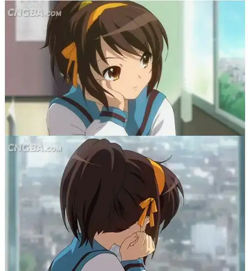  动漫中一个女生孤独背影的图片