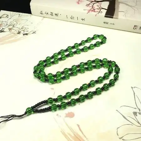  和田白玉转运珠情侣款锁骨链吊坠女款项链