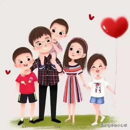  换个头像吧,有纪念意义的亲子全家福头像,幸福满满,家和万事兴