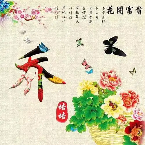  花开富贵吉祥微信头像,2019年换上新款签名头像,快来领取你的