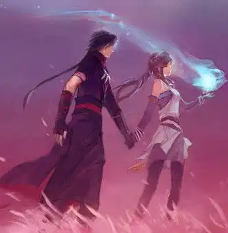  求古风的动漫图片最好有一男一女,一男一女隔一段距离,且有意境,对身心健康有益的