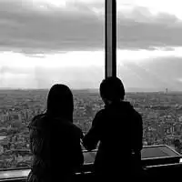  黑白头像一男一女背影两张微信头像图片大全