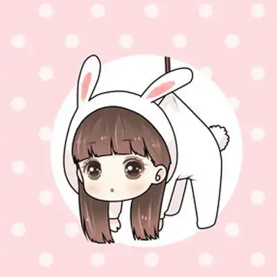  喵小兔情侣头像无水印喵小兔系列微信情侣头像一左一右