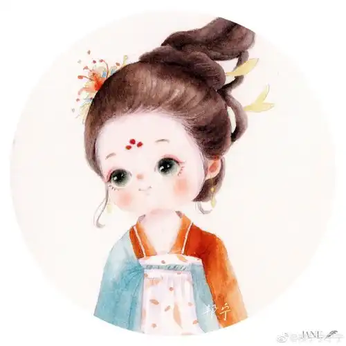  萌萌哒q版水彩古风系列头像,邦宁宁宁宁