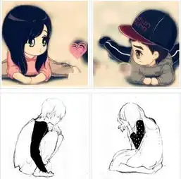  可爱的卡通qq情侣头像