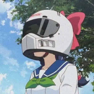  动漫女生头像头盔配蝴蝶结机卡通动漫头像我要个性网