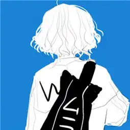动漫情侣头像书包上写得有无脑的另一半