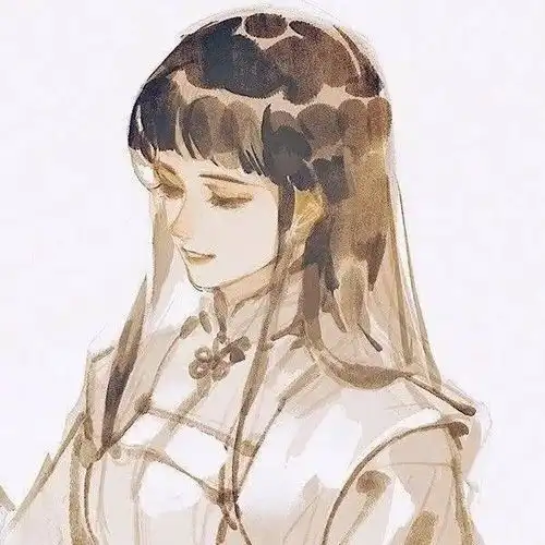  古风头像手绘男头女头故里又逢春,江南又烟雨