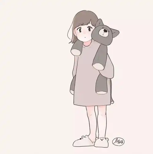  简单清新的人物插画,萌萌哒