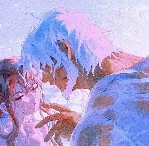  情头好看到爆炸的蓝色系情侣头像