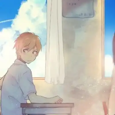  可爱唯美校园动漫情侣头像