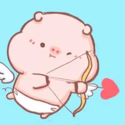  2019猪年最火微信头像卡通猪情侣头像一男一女