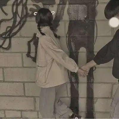  原宿风头像情侣双人真人复古情侣头像原宿风