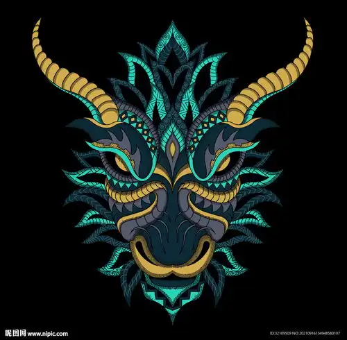  绿色龙头设计图