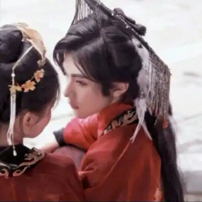  古风情侣头像一人一张真人淡雅唯美姑娘好容貌