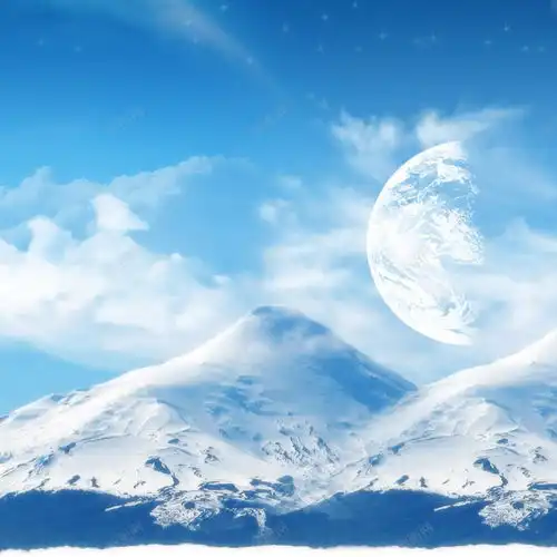  梦幻促销推广主图背景图高清素材雪景页面网页平面电商创意素材推广素材