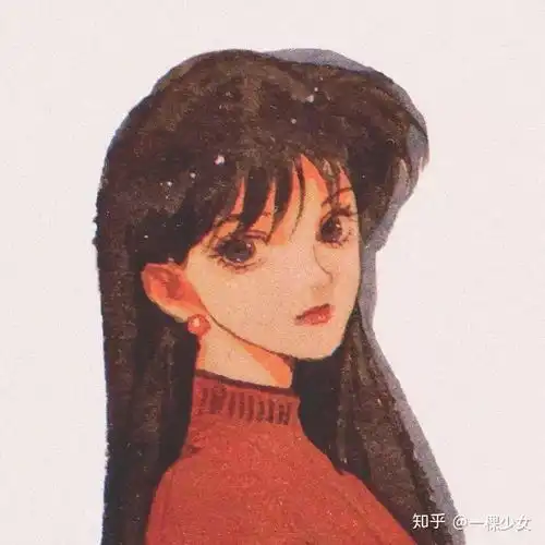 胶片插画头像,我可
