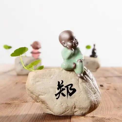  佛系智慧小和尚系列微信姓氏头像,佛在心中,人在福中,请查收