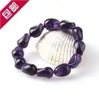  深奈尼天然水晶动感紫水晶手链情侣手链