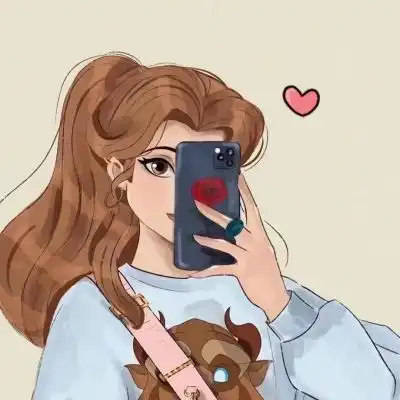  迪士尼公主对镜自拍头像