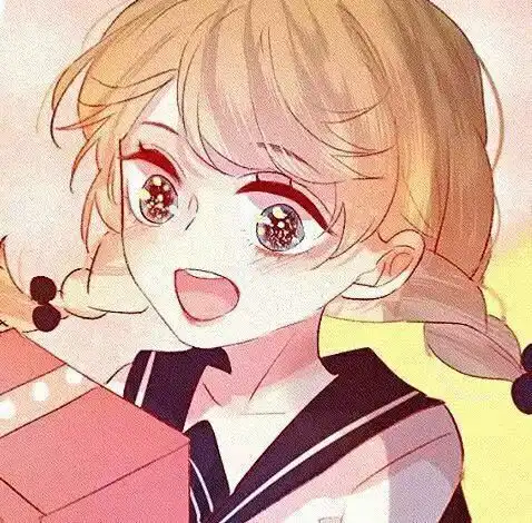  黄色系动漫闺蜜头像