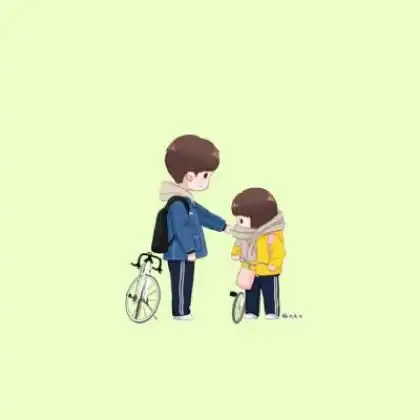  可爱卡通萌娃情侣头像,最美的你就在眼前