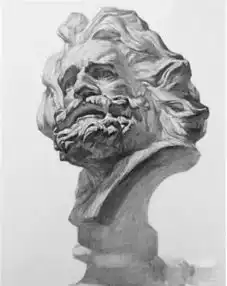  素描基础教程马赛石膏头像步骤教程