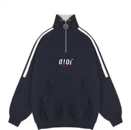  加绒加厚卫衣情侣款韩国学院风复古oioi刺绣字母...