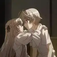  缘之空亲嘴情侣头像动漫缘之空情头一对两张