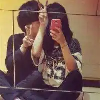  情侣头像性感锁骨爱我你会火的时尚潮流情侣头像一男一女