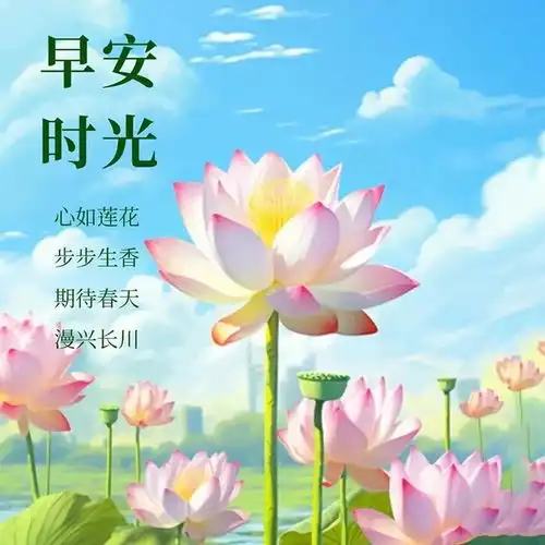  让人放松心情的早安祝福语短句,免打字聊天的早上好图片