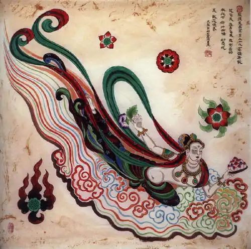  艺术分享天宫里的精灵,敦煌壁画里的飞天
