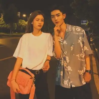  ins复古情侣头像