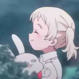  一部动漫有一个梳两个小辫哼黄头发女孩子抱着一只小白兔,这是什么动漫