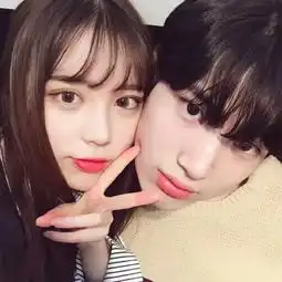  小清新情侣头像