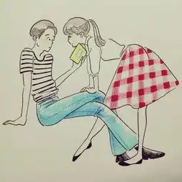  这对情侣的大尺度情趣插画,看过一张脸就红了